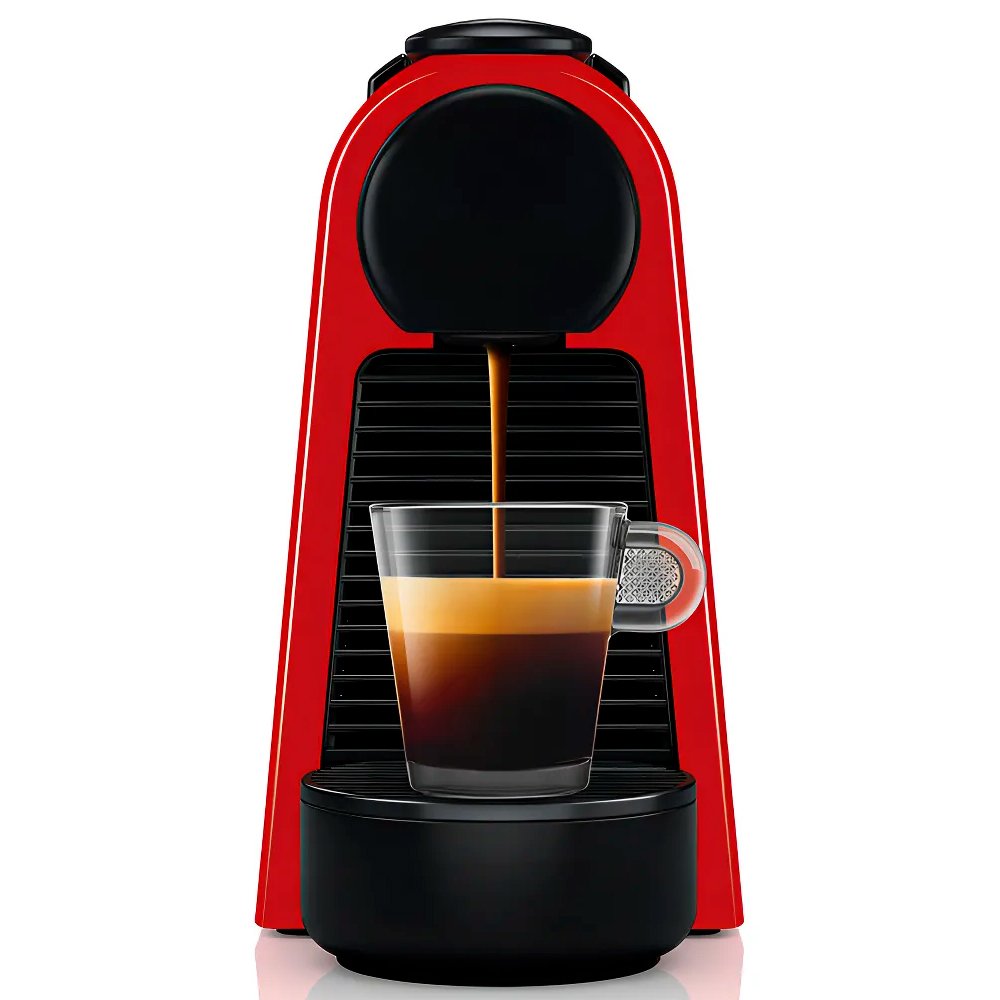 Descalcificar cafetera Nespresso: Nespresso Essenza Mini preparando un espresso