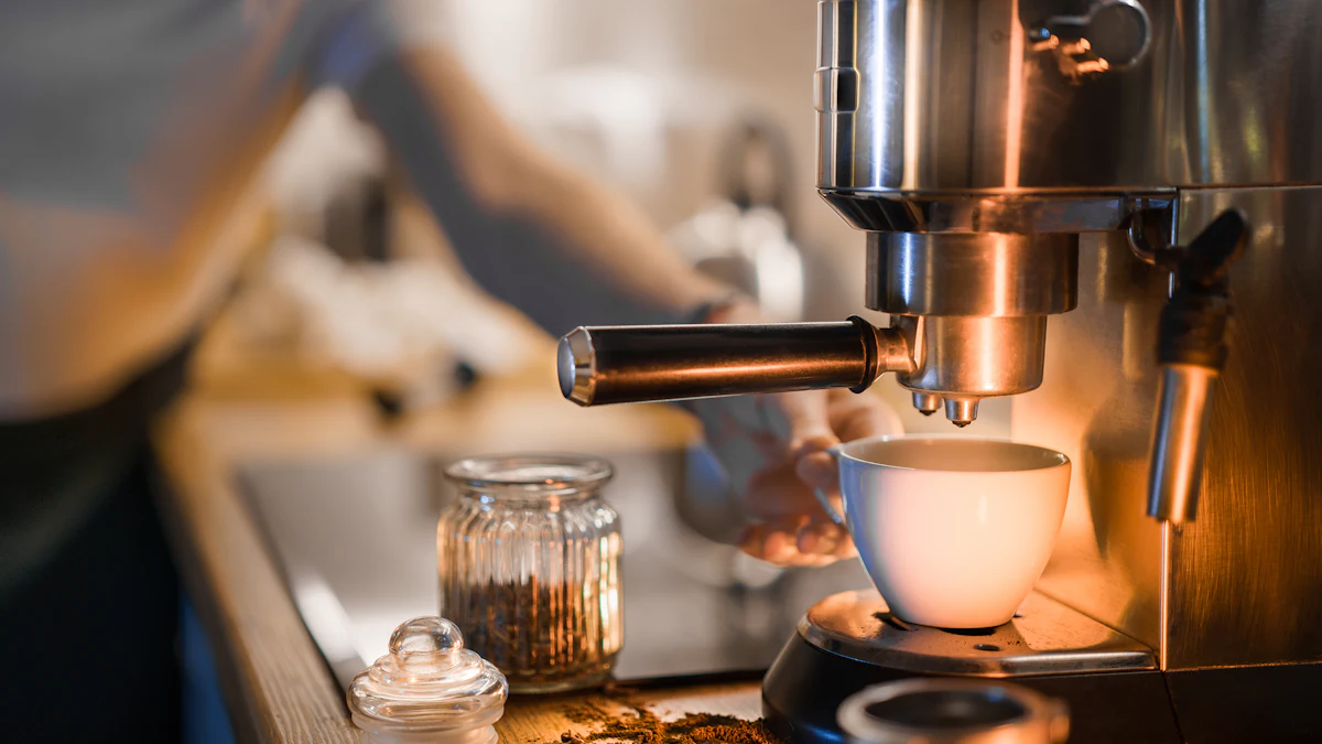 Cafeteras superautomáticas preparando un café