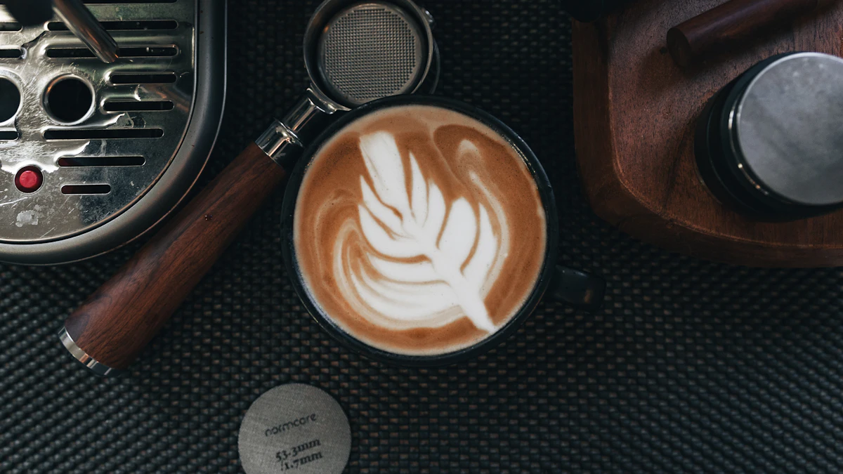 Capuchino preparado con espumadores de leche
